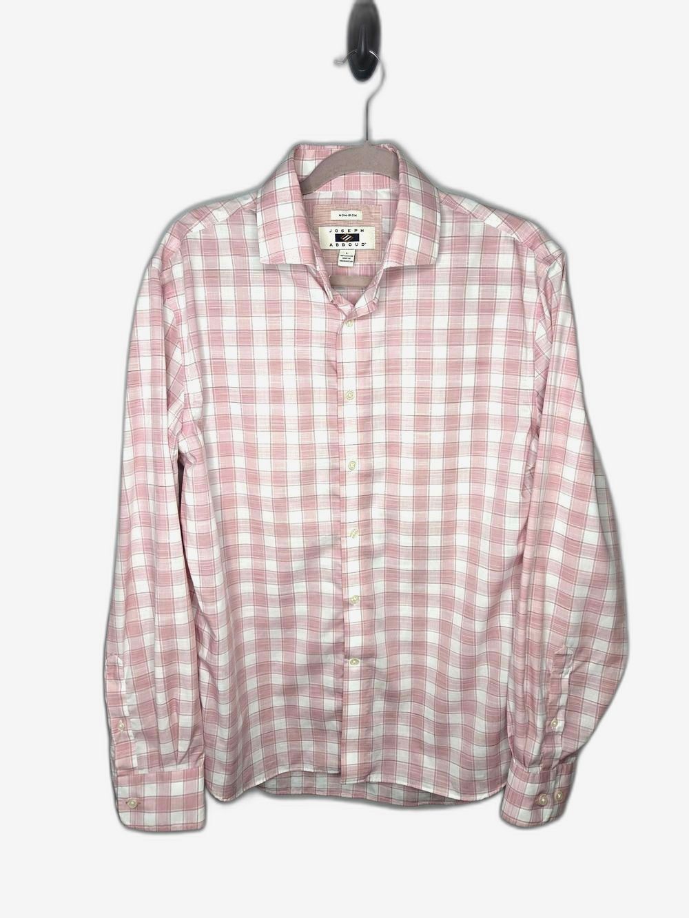Joseph Abboud Pink Check 100% Cotton Dress Shirt